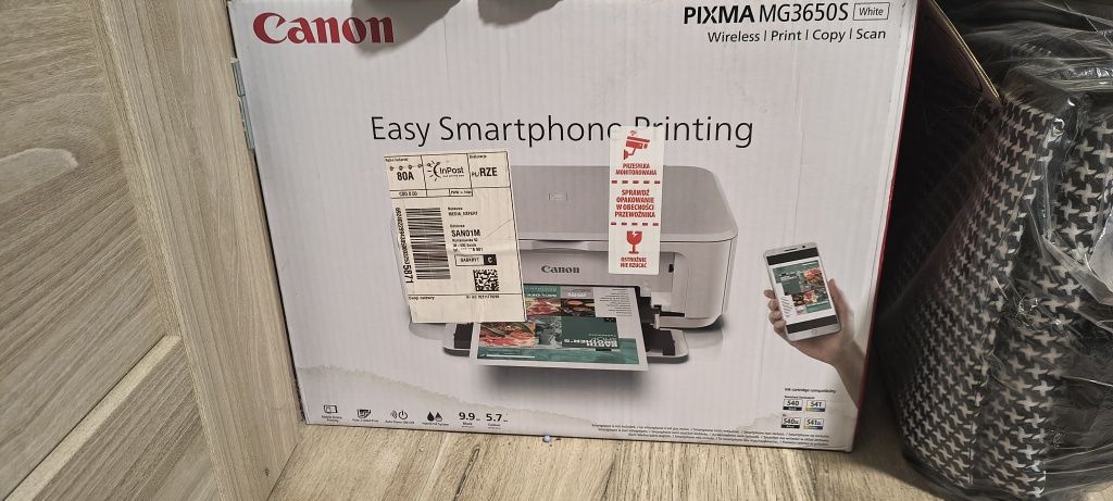 Drukarka Canon Nowa w pudełku Pixma MG3650S Druk w kolorze, wifi