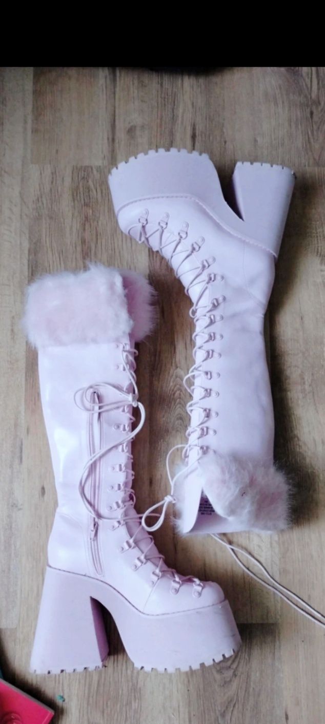 Buty alternatywne różowe platforma dollskill sugarthrillz baby pink