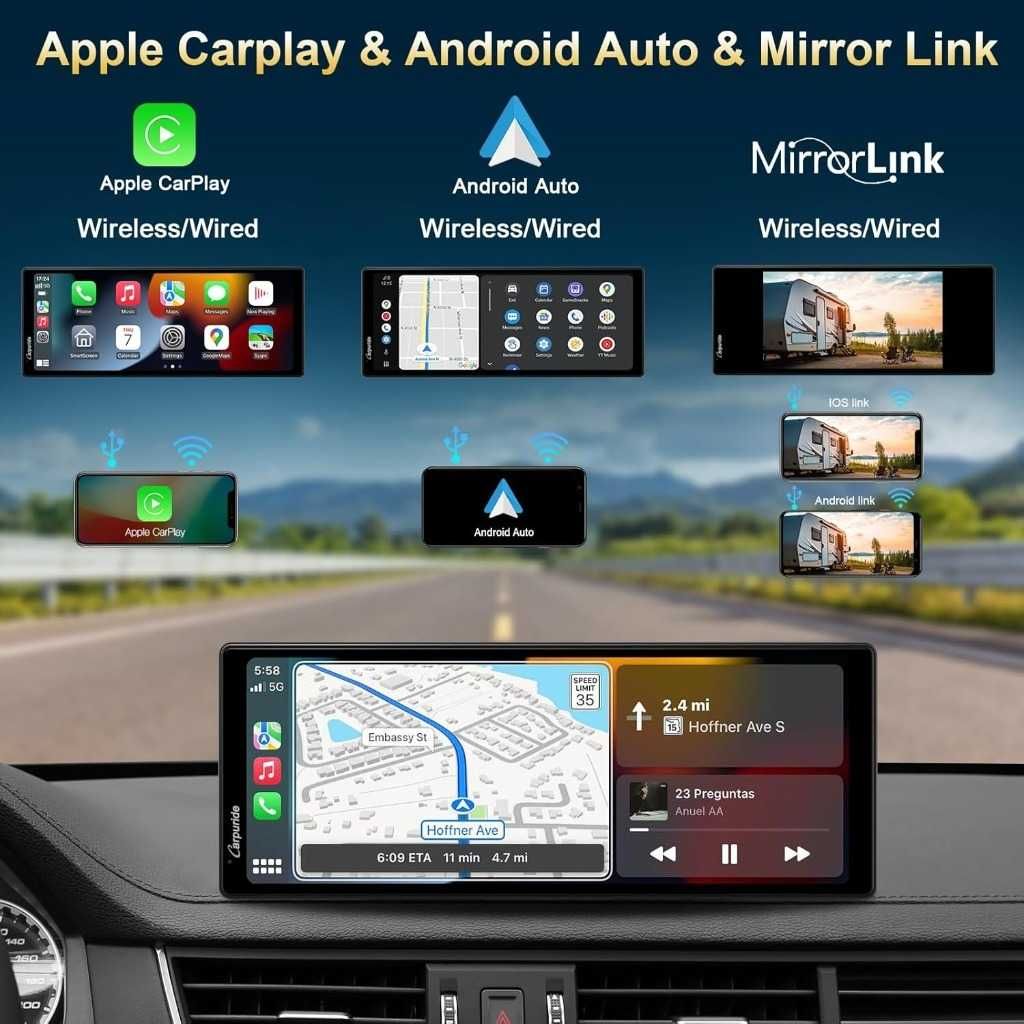 Radio Samochodowe Carpuride C92 Android Auto Apple Carplay nawigacja