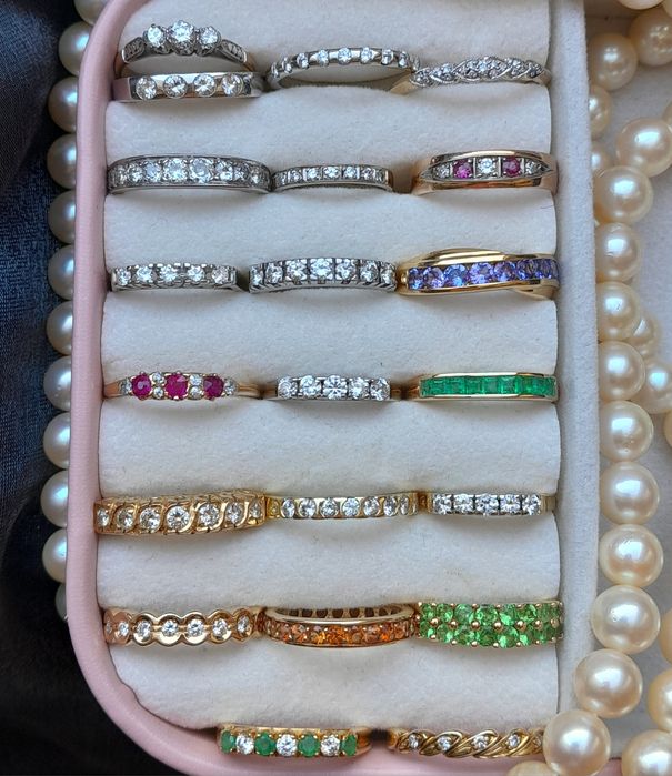 R.20 Obrączka 6.92g Diamenty 0.3ct Złoto 585 WYCENA