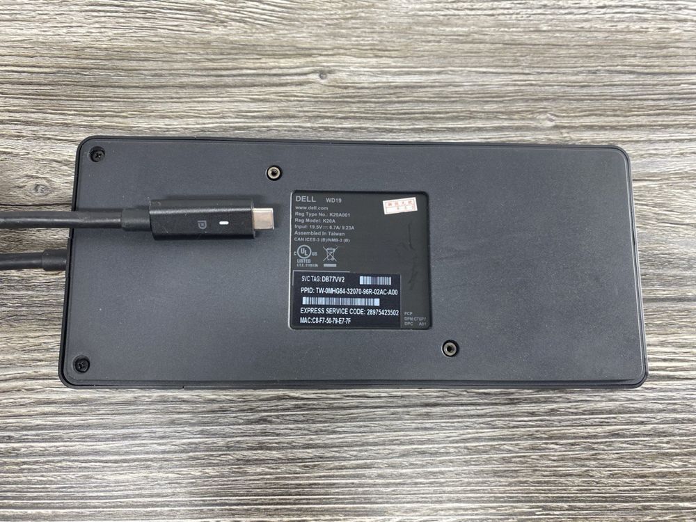 Док-станція Dell WD19 Thunderbolt K20A001 порт реплікатор