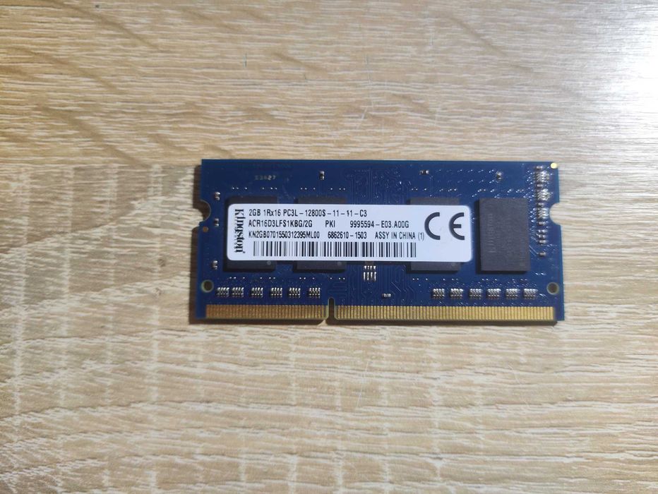 Для ноутбука 2 GB DDR3L 1600MHz Kingston PC3L 12800S 1Rx8 RAM