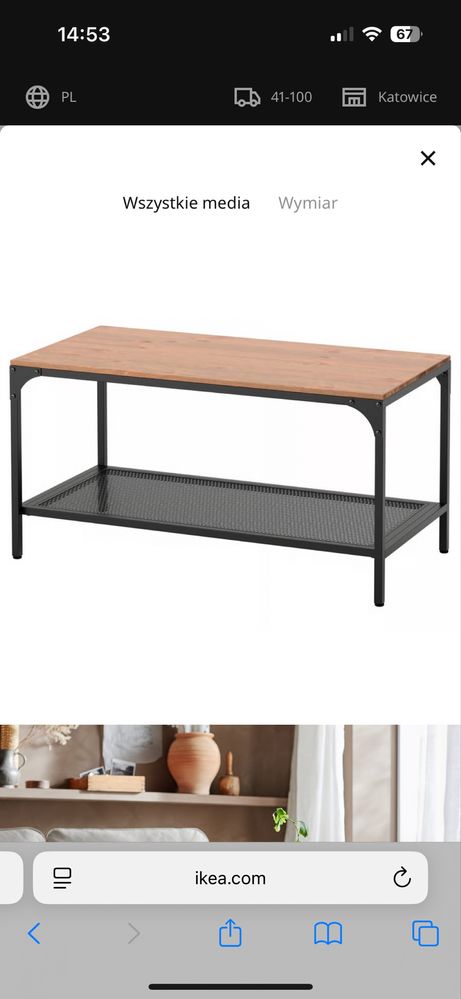 Zestaw Ikea FJÄLLBO szafka pod tv, stolik kawowy