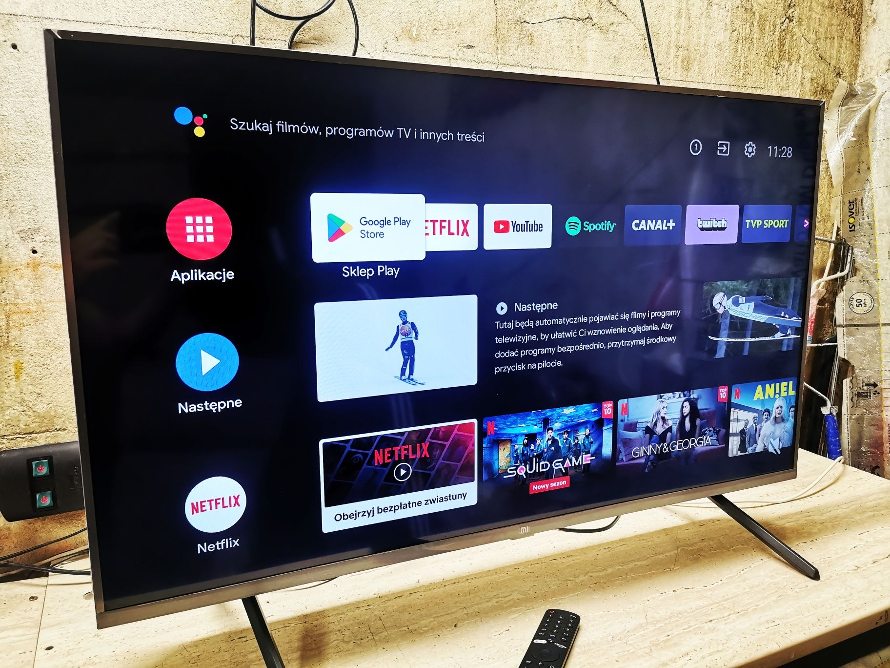 43" Xiaomi 4s android 4k  2020r  Wifi led telewizor telewizor dvbt2