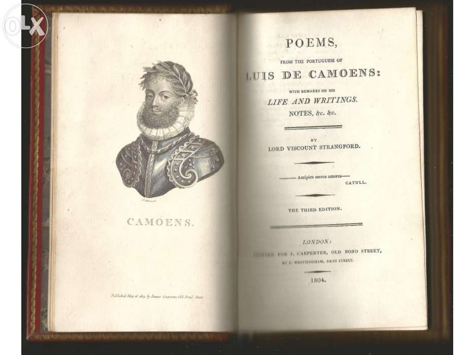 1804 CAMÕES | CAMOENS vida e obra rara 1ª edição Inglesa p/ STRANGFORD