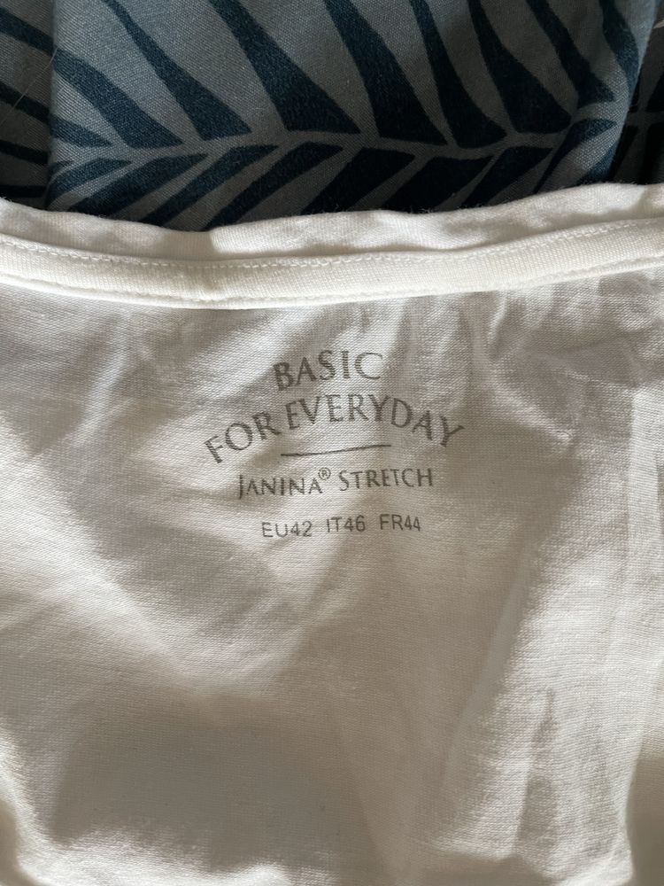 Bialy t-shirt bawelna