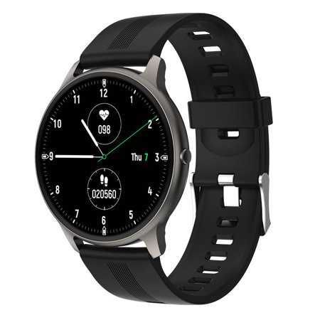 Smartwatch LW11 kroki tętno ciśnienie O2 powiadomienia PL czarny