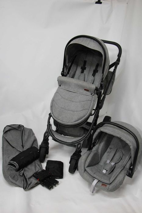 Wózek 3w1 PIXINI KALANI PRAM – Gondola + Spacerówka+Fotelik