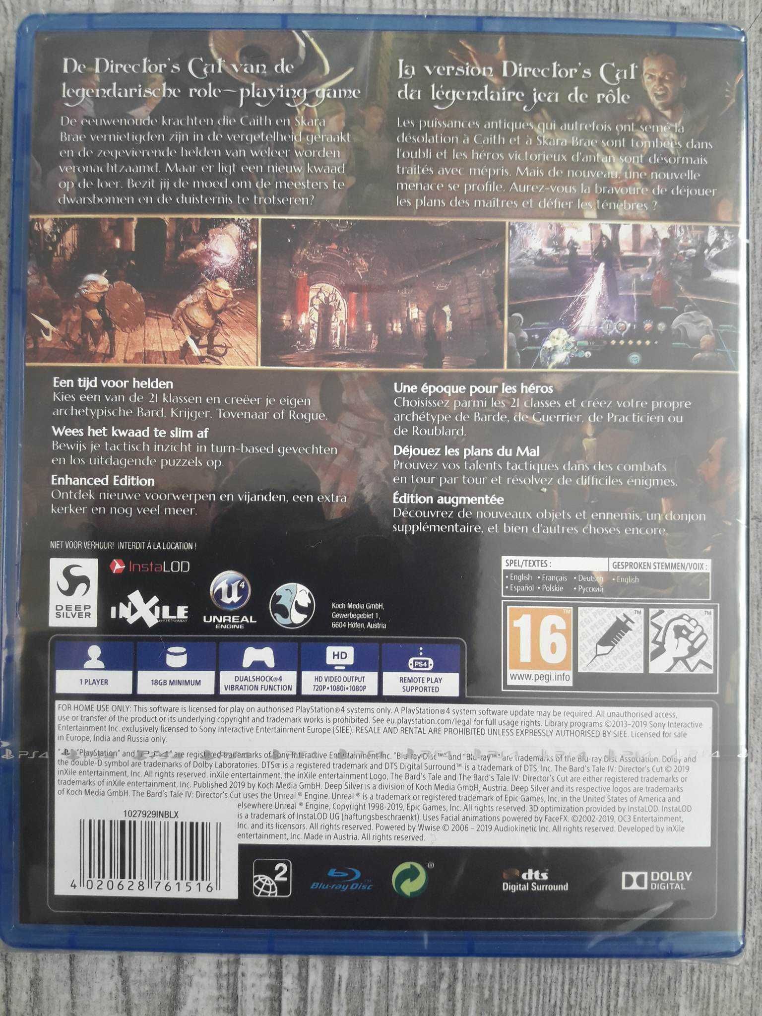 Nowa Gra The Bard's Tale IV:Polska Wersja PS4/PS5 Playstation