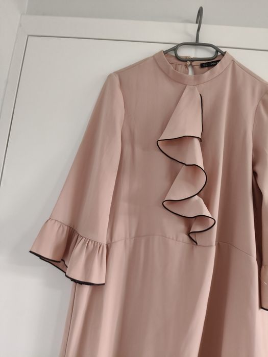 Zara różowa sukienka szeroka luźna S