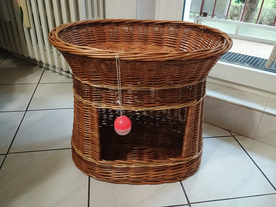 Kosz legowisko budka dla kota leżanka wiklinowa wiklinowy koszykowe