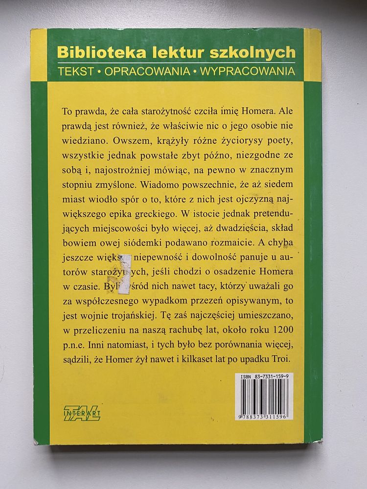 Homer odyseja lektura z opracowaniem liceum technikum