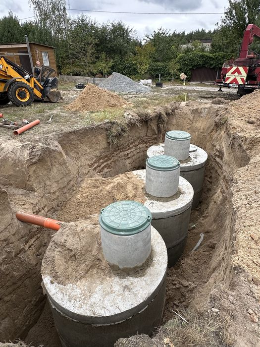 Септик під ключ за 1 день, комуникации канализации, водовідвелення