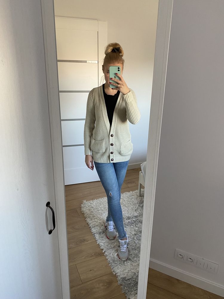 Sweter Kardigan zapinany na guziki S