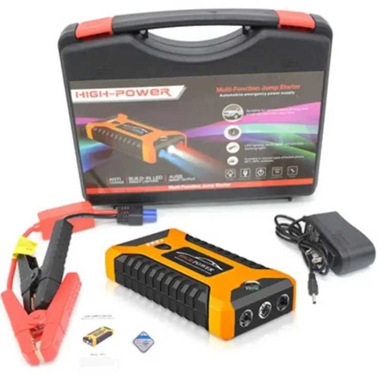 Пускозарядка автомобільна бустер Jumpstarter 12В2А 99800mAh ліхтар