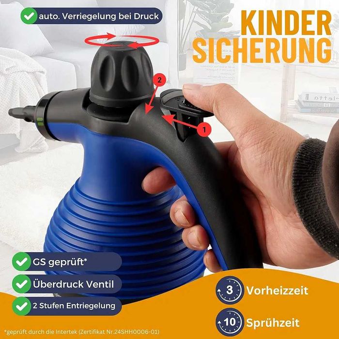 kompaktowa ręczna myjka parowa do wszystkiego