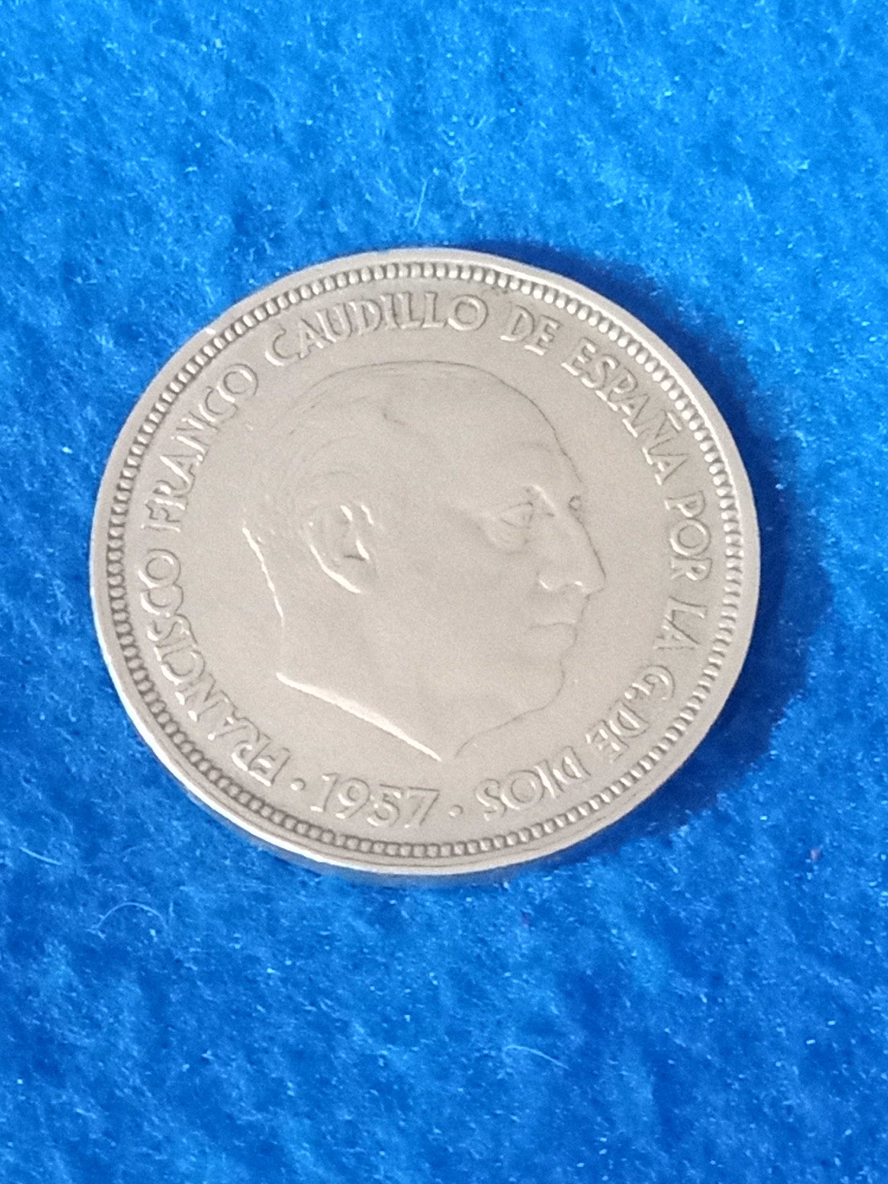 Moeda de 50 pesetas 1957