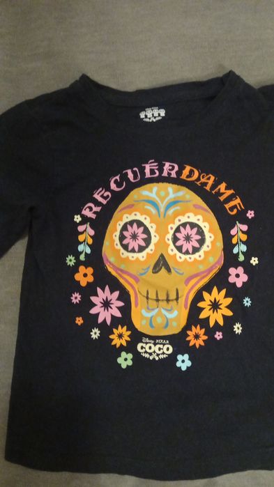 Bluska Disney Coco czaszka r.104-110 fluo