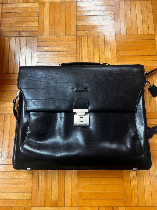 Skórzana torba na laptopa i inne- vintage style, typ męski.