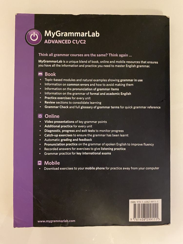 Podręcznik z gramatyki angielskiej  mycrammarLab ADVANCED C1/C2