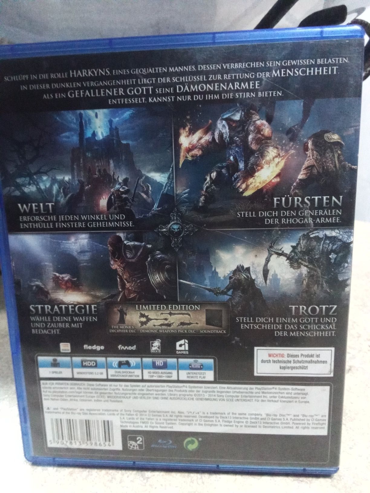 Sprzedam grę do ps4 lords of the fallen