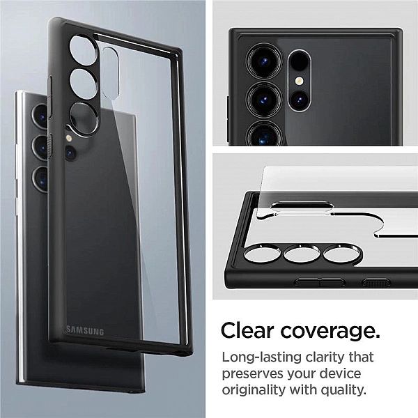 Etui Spigen Ultra Hybrid na Samsung Galaxy S24 Ultra - czarny mat