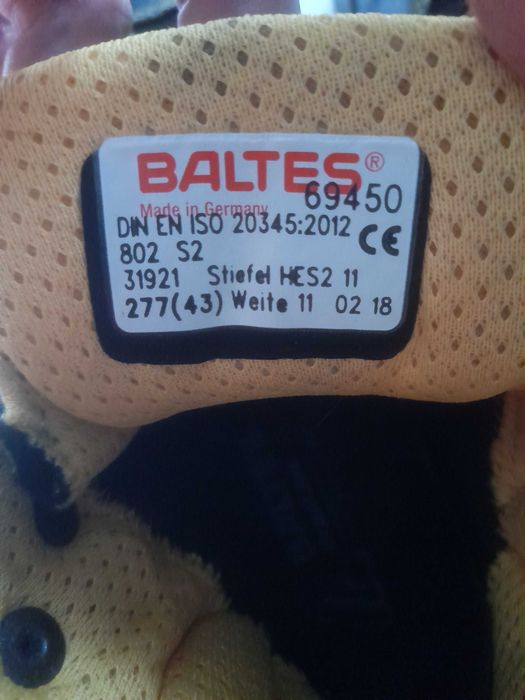 Buty Robocze Baltes roz. 43. Jak NOWE!!!