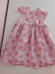 Sukienka pudrowy róż w kwiaty elegancka George 12-18m 80-86cm