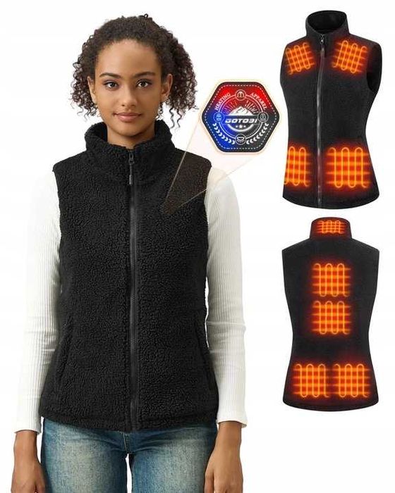 Kamizelka podgrzewana Rozmiar S czarna Polarowa GOTOBI bez powarbanka