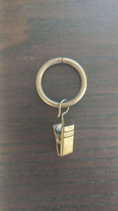 Kółka do karnisza, z żabkami, kolor antyczne złoto