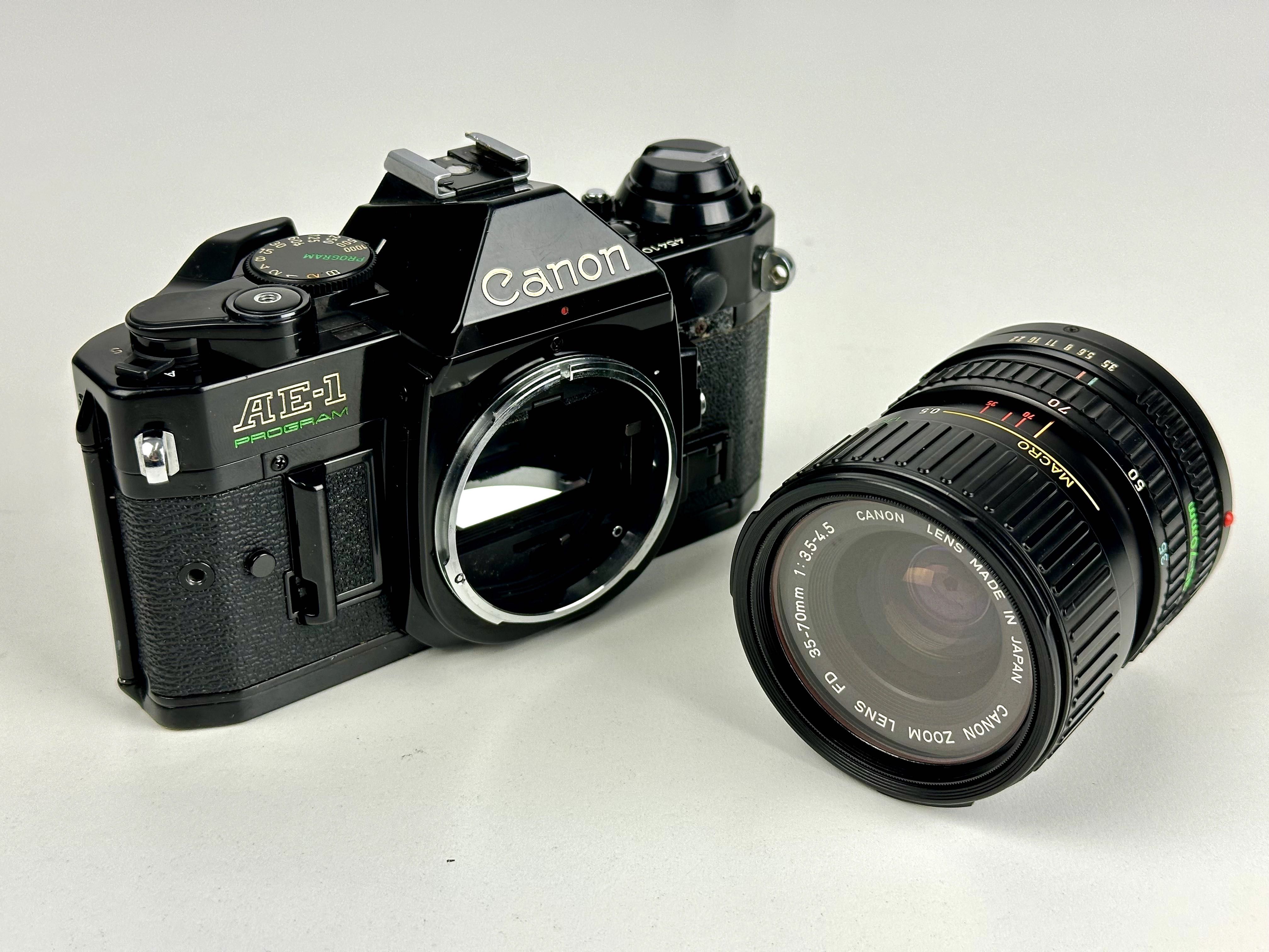 Canon AE-1 Program + FD 35–70mm | Analogowy zestaw gotowy do zdjęć