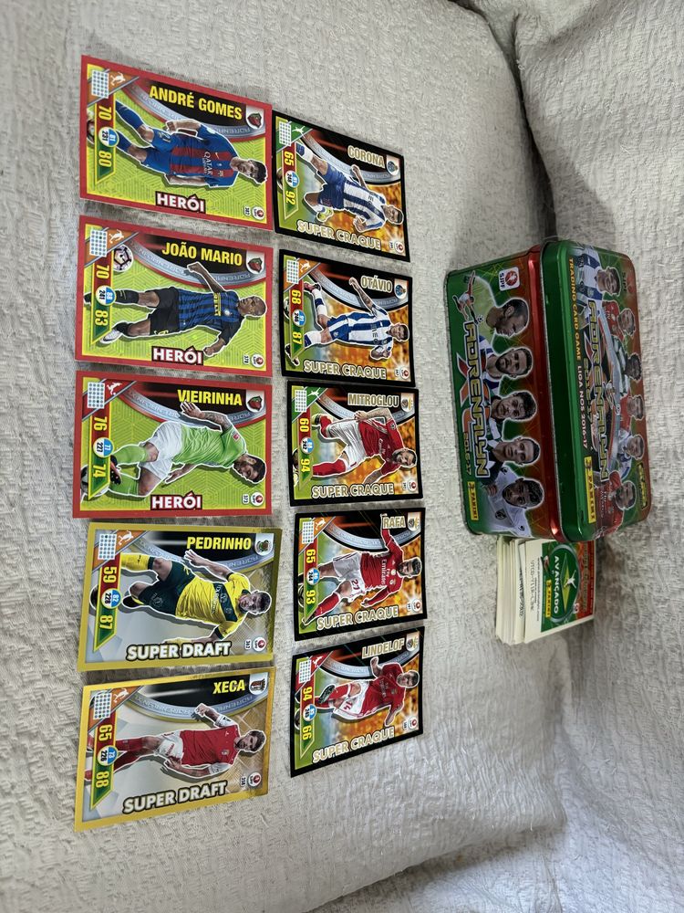 55 Cartas Adrenalyn 2016/2017 Panini + Caixa