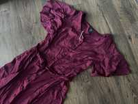 Bordowa burgundowa sukienka aeterie midi