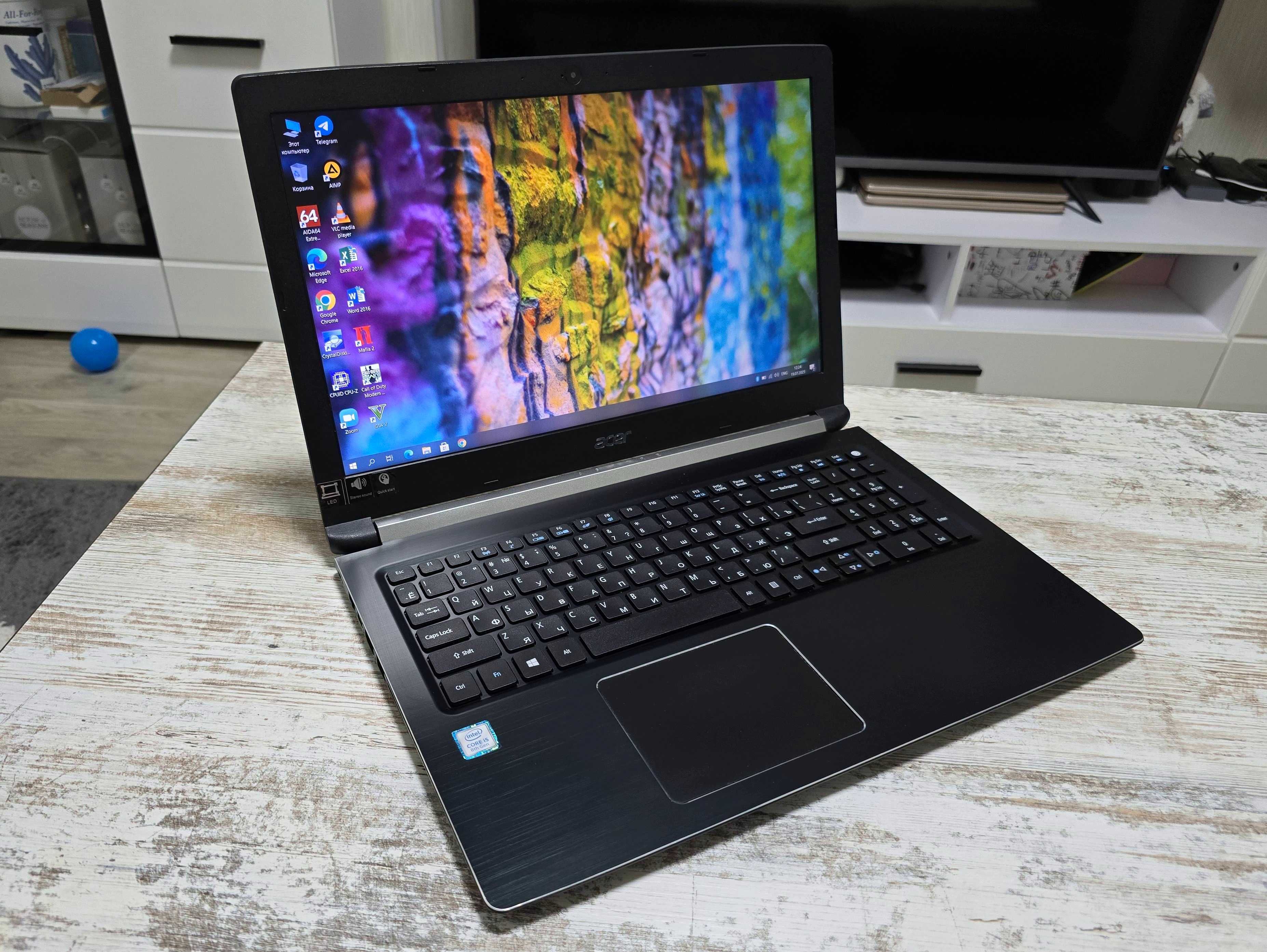 Мощный Acer 15.6"/Core i5 8-Gen 8250/8GB DDR4/SSD M.2 256GB/АКБ 5 ч.