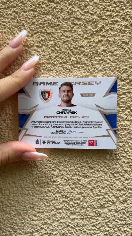Karta  Michał Chrapek game jersey 24/25 19/25