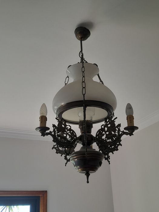 Candeeiro de tecto em bronze