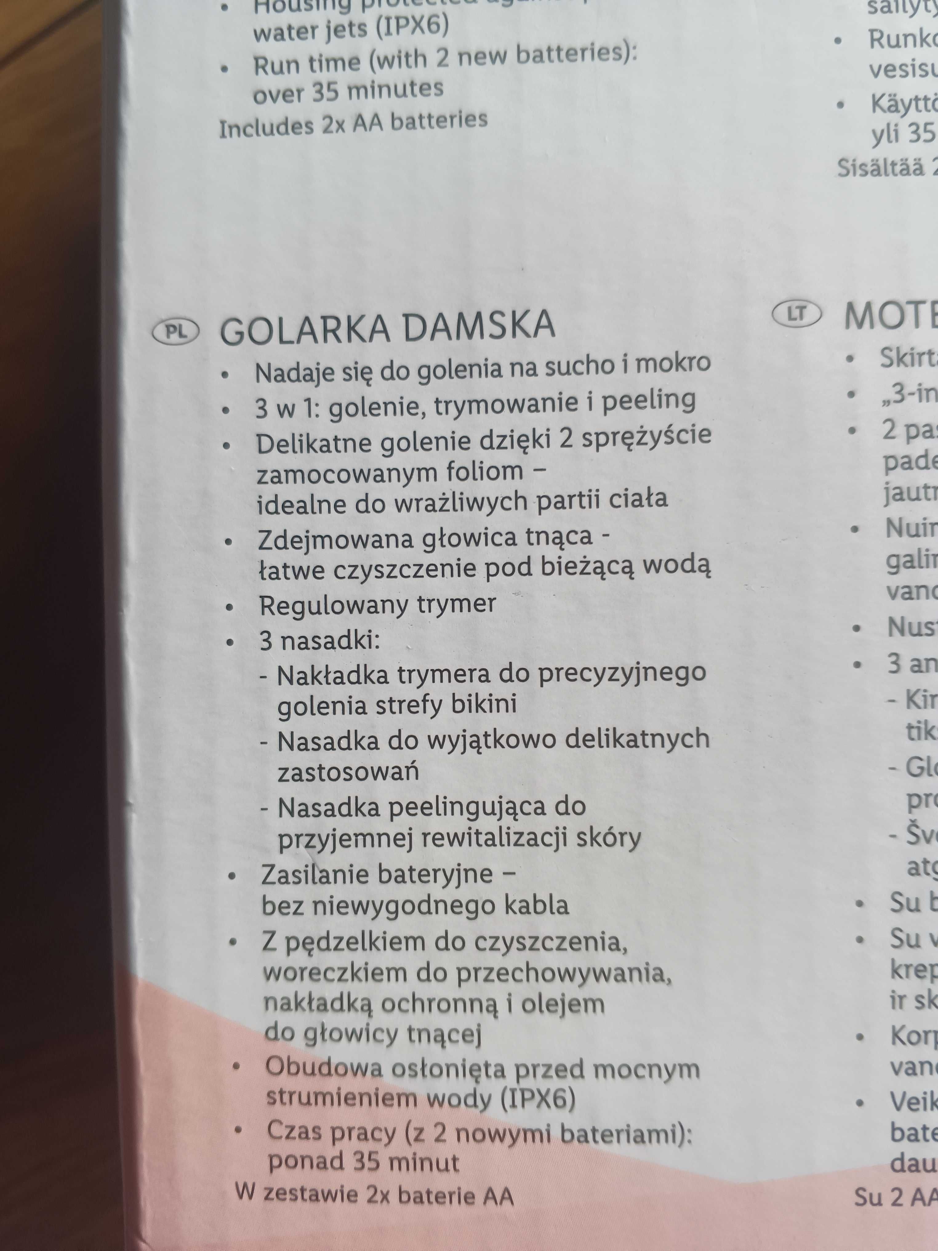 Depilator golarka damska