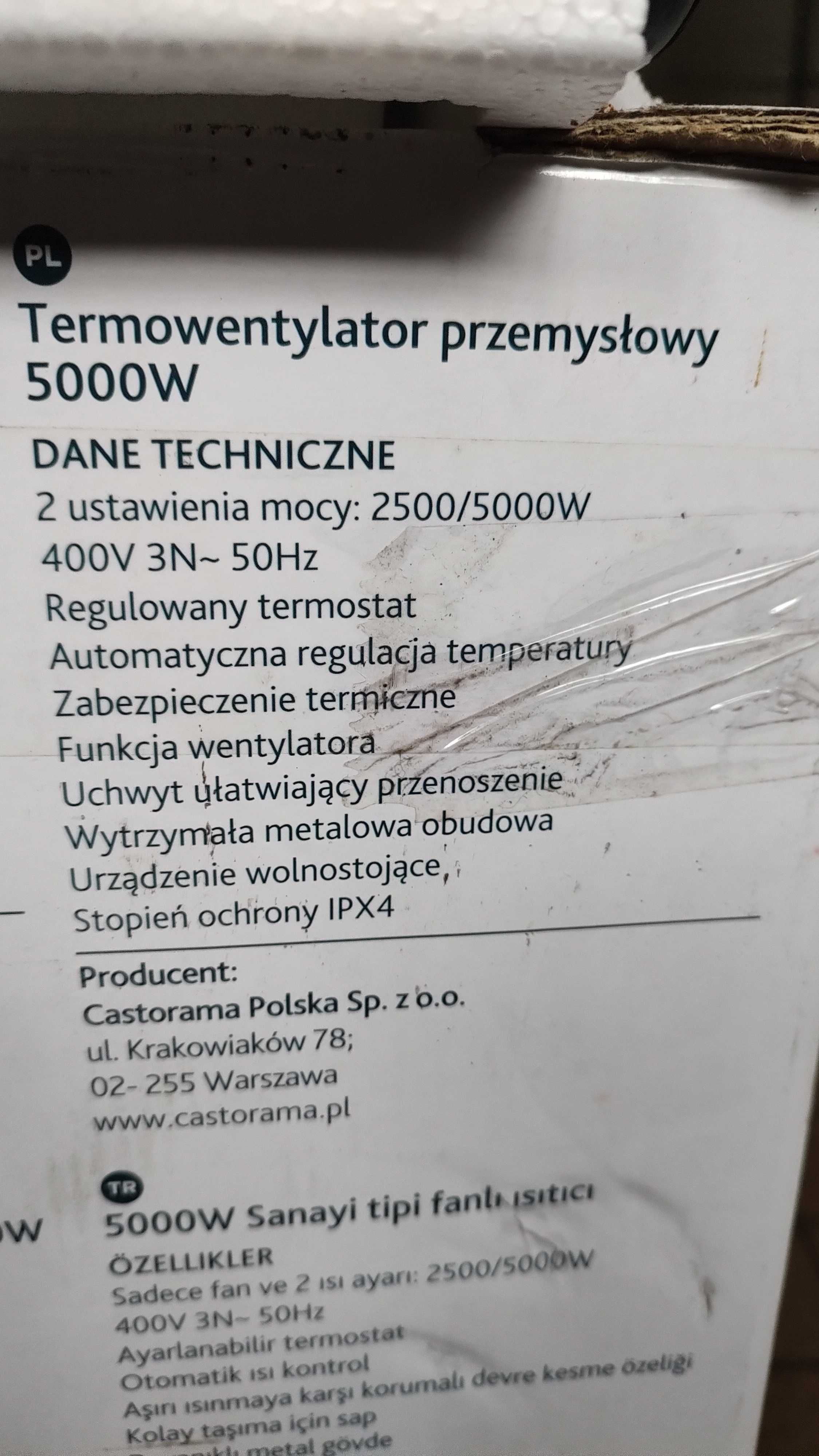 Nagrzewnica Elektryczna 5kW Castorama