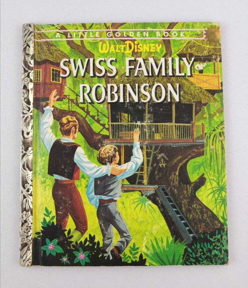 Książka Swiss Family Robinson Walt Disney (Golden Press New York,1961)