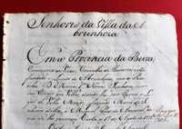 Senhores da Vila da Abrunhosa Viseu genealogia manuscrito séc. XVIII