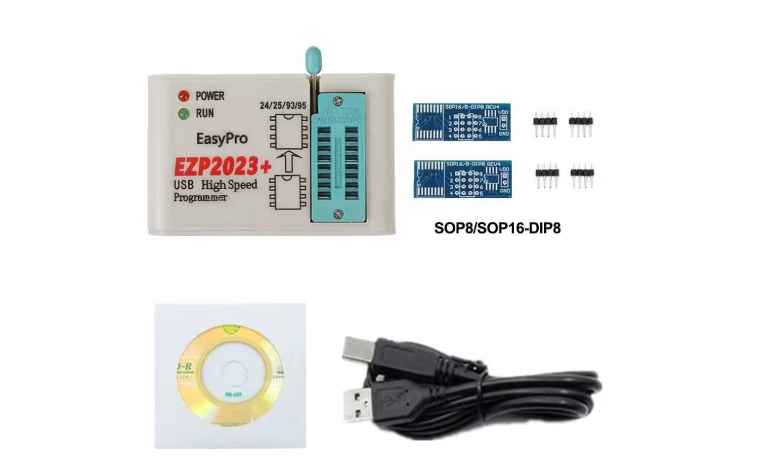 Високошвидкістний програматор EZP2023+ USB SPI + адаптери в комплекті