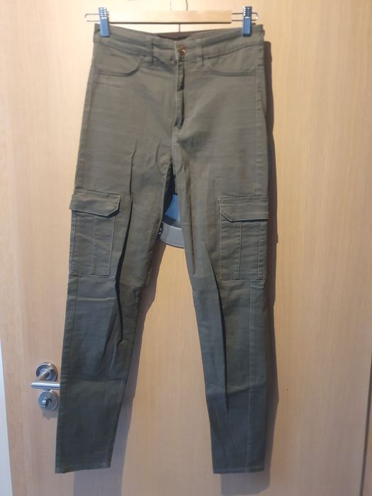 Spodnie bojówki damskie HM Divided khaki rozmiar 38
