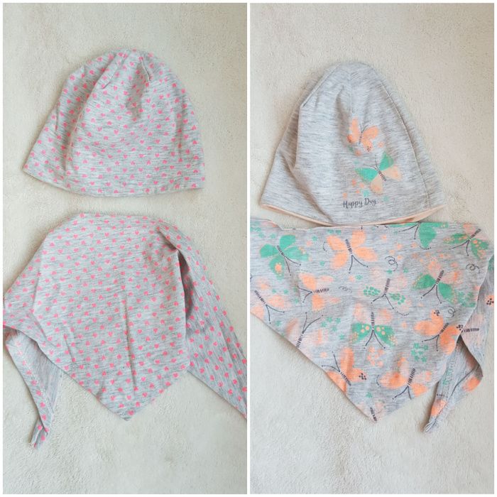 Czapeczka i chusteczka/komplet Cena za całość