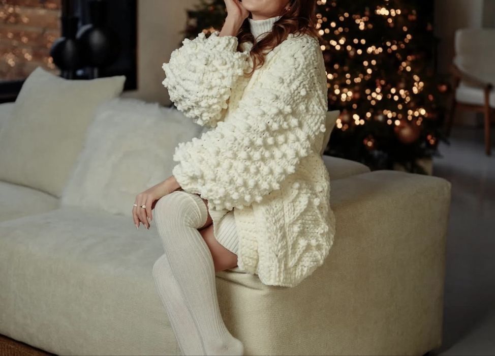 Плюшевий кардиган ручної роботи