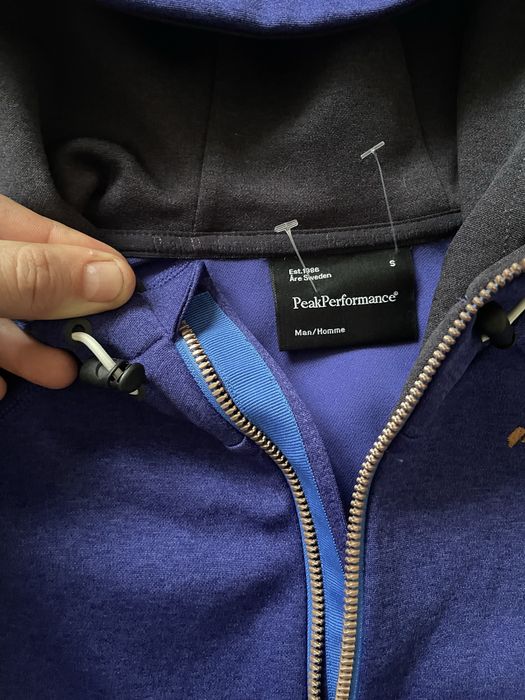 Флісова кофта Peak Performance full zip hood худі олімпійка S M L