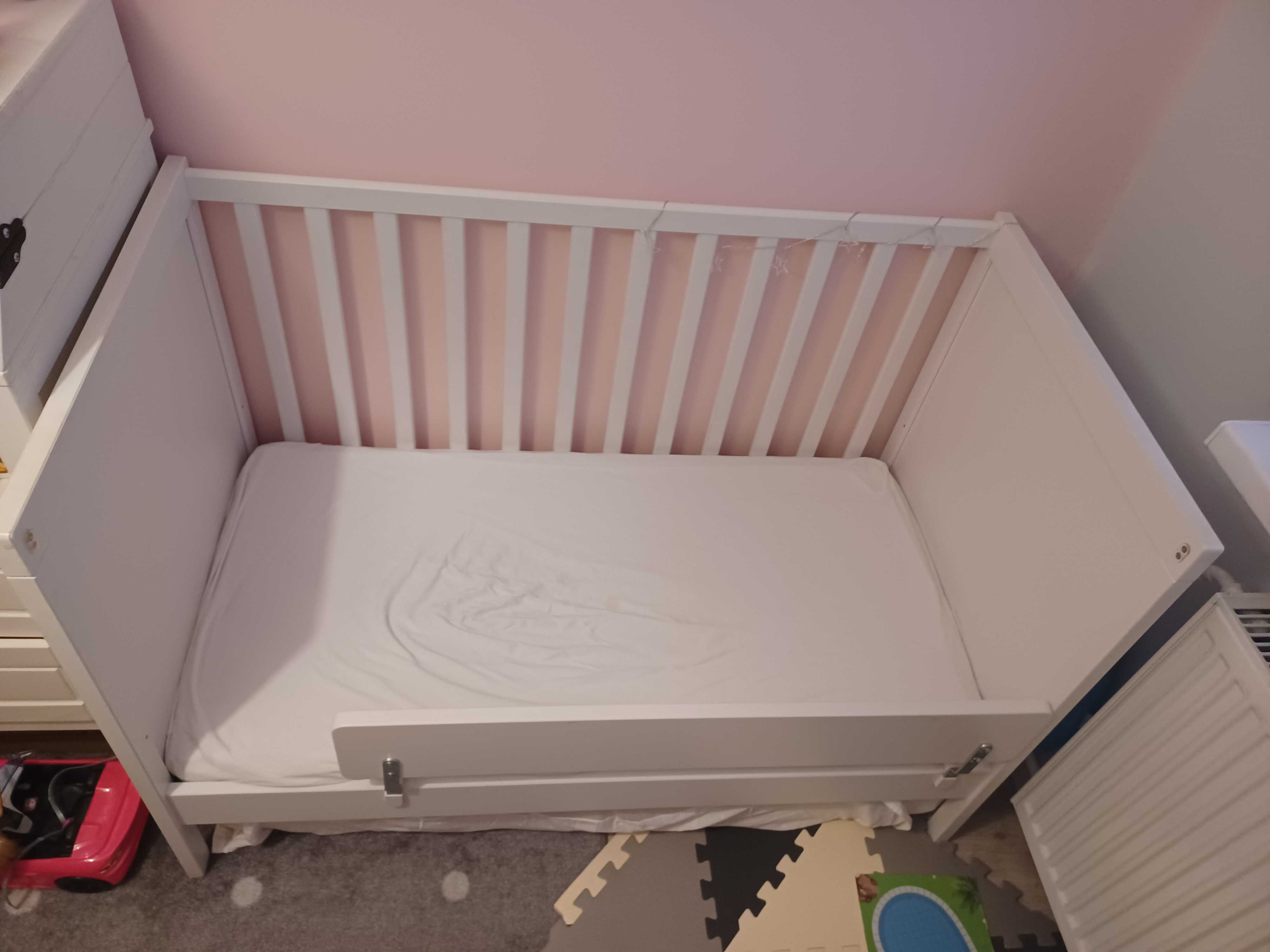 Łóżeczko IKEA SUNDVIK 60x120cm barierka i materace