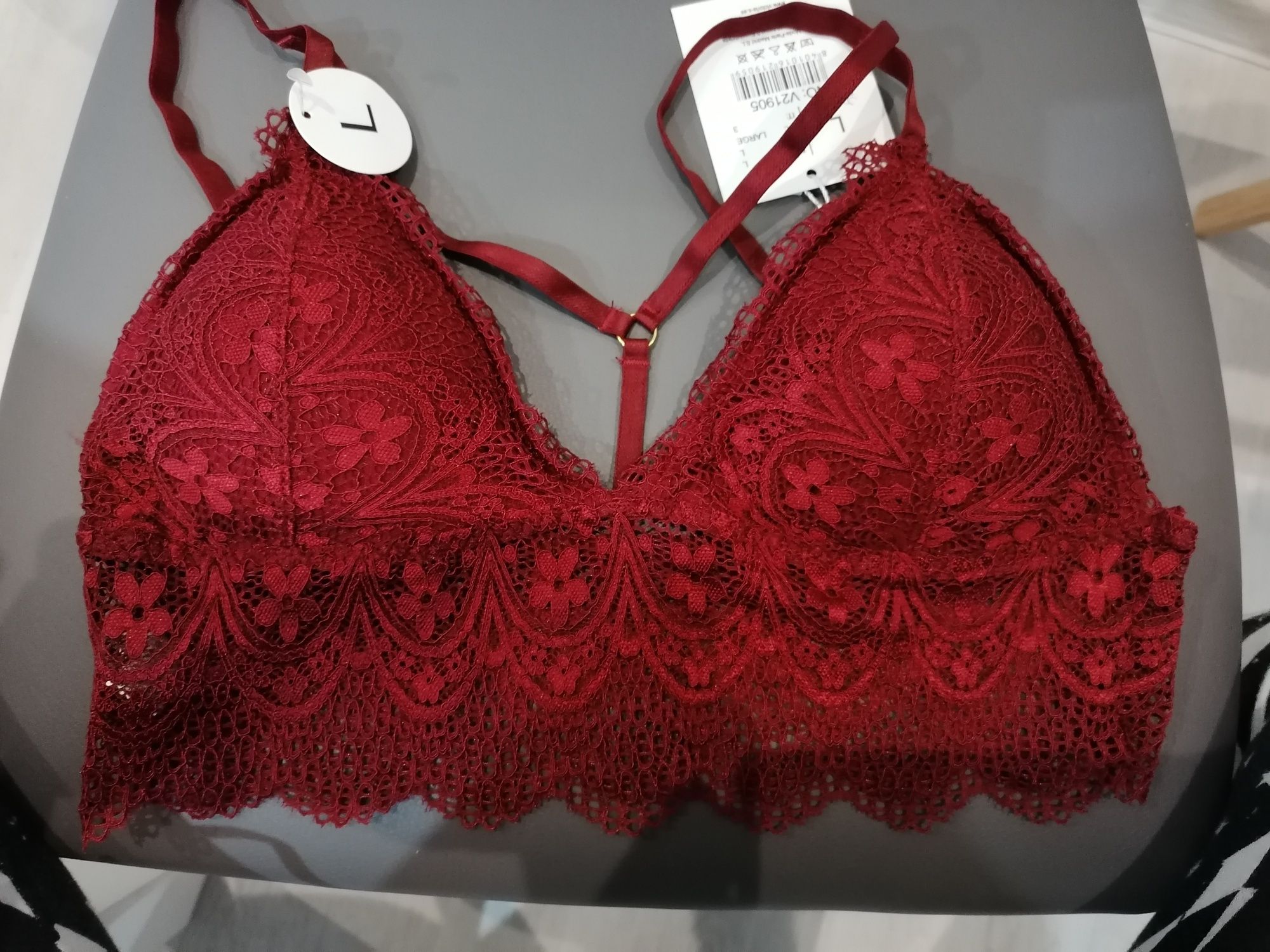 Burgundowy top l