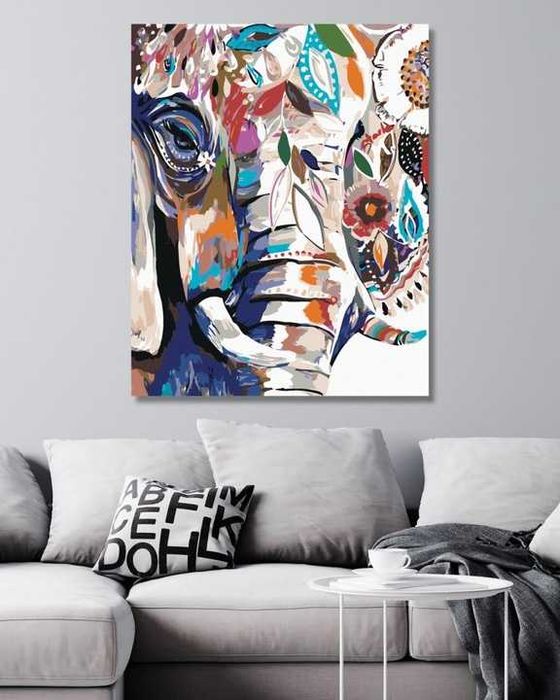 ZUTY Malowanie po numerach - KWIAT SŁONIA zestaw malarski farby obraz