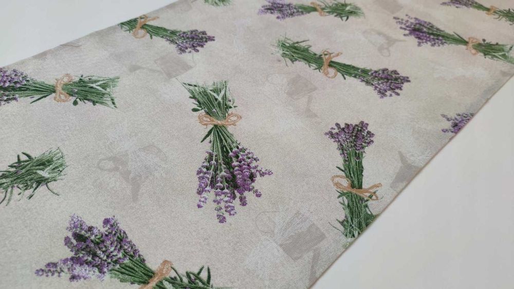 bieżnik kwiaty 270 x 40 cm serweta