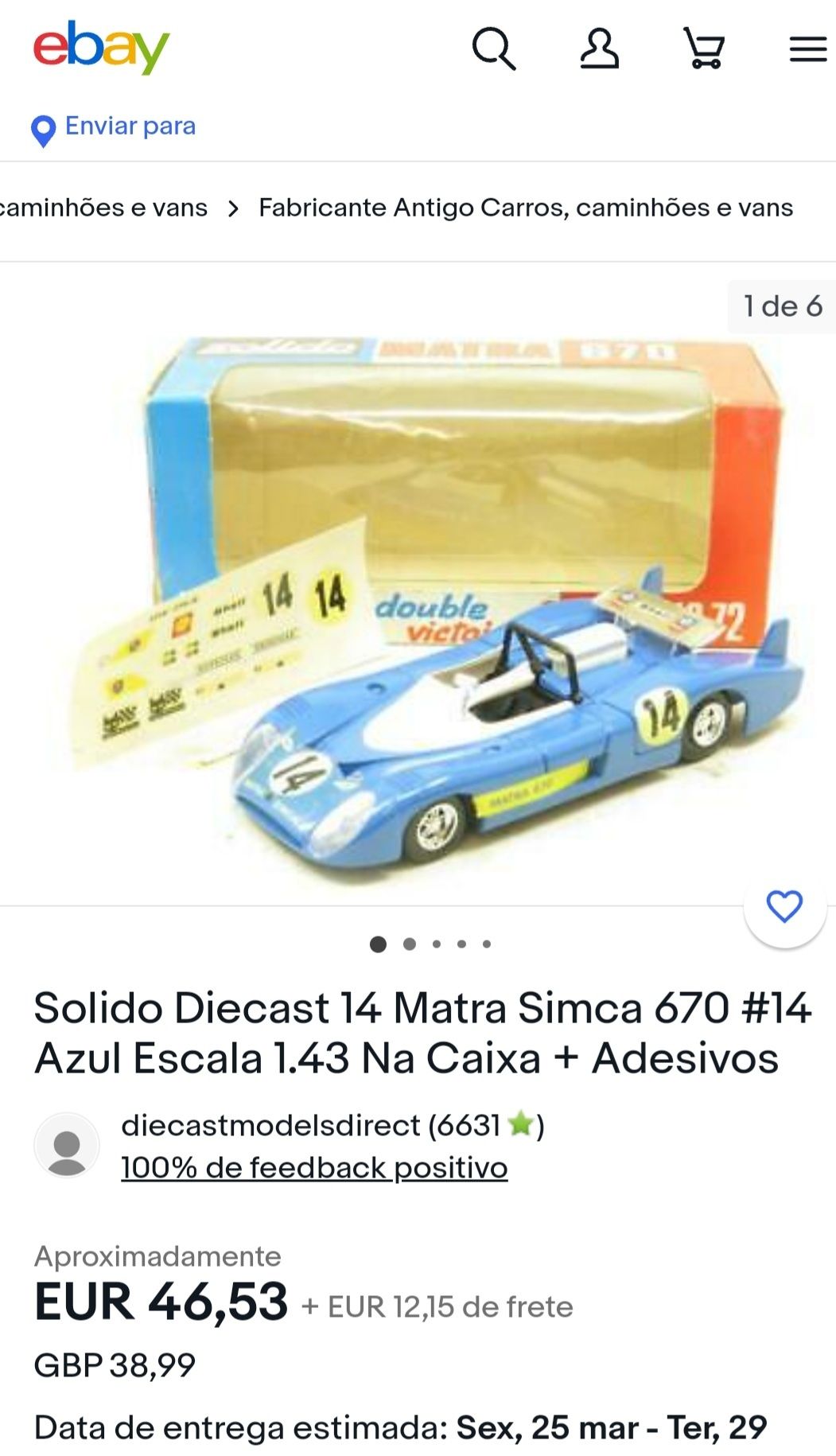Lot of 6 diecast Solido (France)